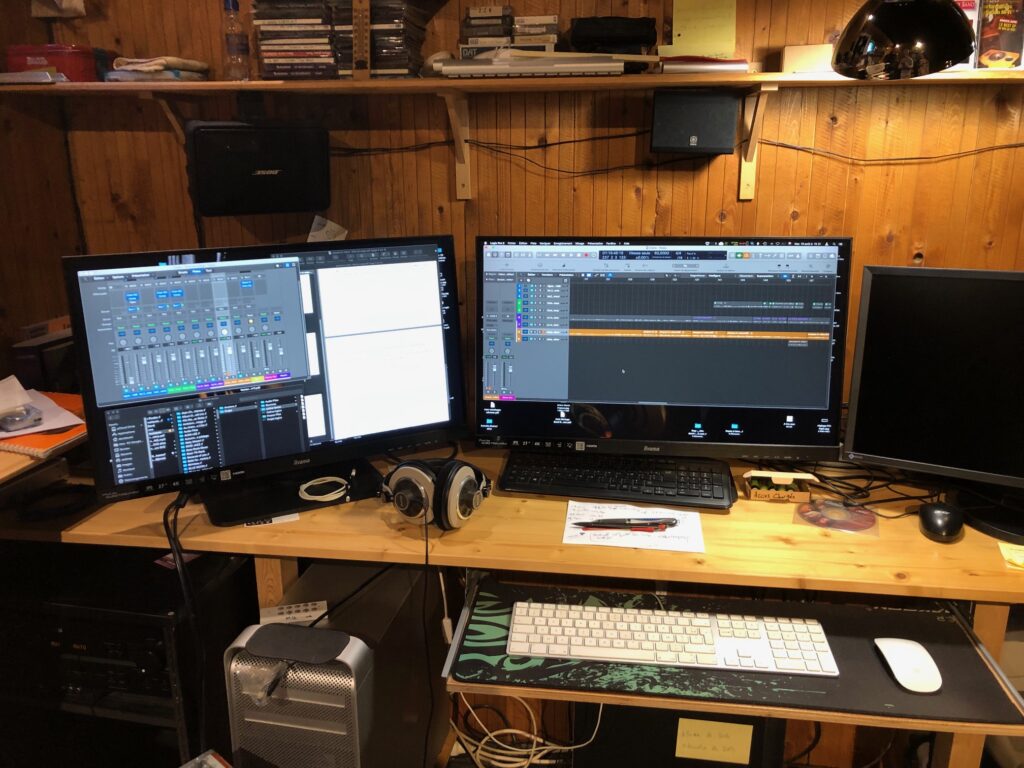 ordinateur du studio d'enregistrement de Denis Burell